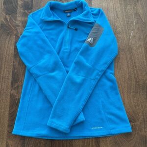 Eddie Bauer First Ascent Blue Fleece Pullover Women Sz Medium